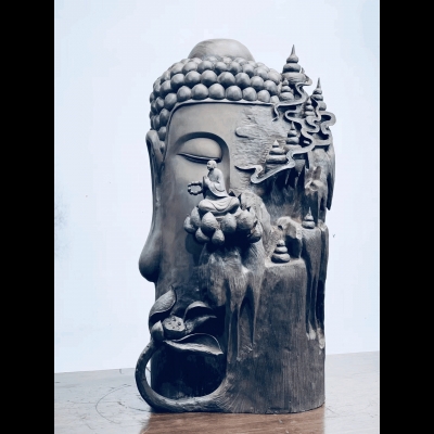 Tượng gỗ Thiền Quán Bái Phật